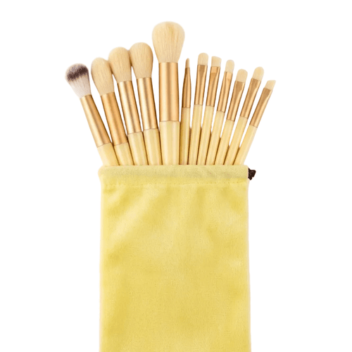 13-Pc Travel-Friendly Makeup Brush Set with Storage Pouch | Face & Eye Beauty Essentials - The Nexa Shop
