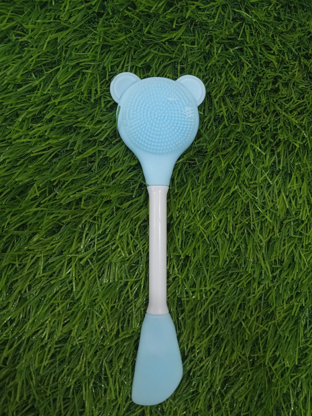 2-in-1 Dual-Sided Silicone Facial Cleansing Brush – Teddy Bear Design Blackhead Remover & Mask Applicator - The Nexa Shop