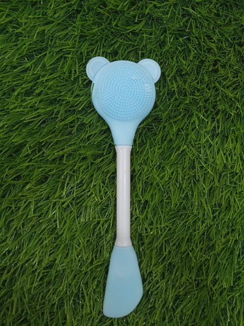 2-in-1 Dual-Sided Silicone Facial Cleansing Brush – Teddy Bear Design Blackhead Remover & Mask Applicator - The Nexa Shop