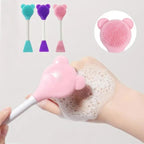 2-in-1 Dual-Sided Silicone Facial Cleansing Brush – Teddy Bear Design Blackhead Remover & Mask Applicator - The Nexa Shop