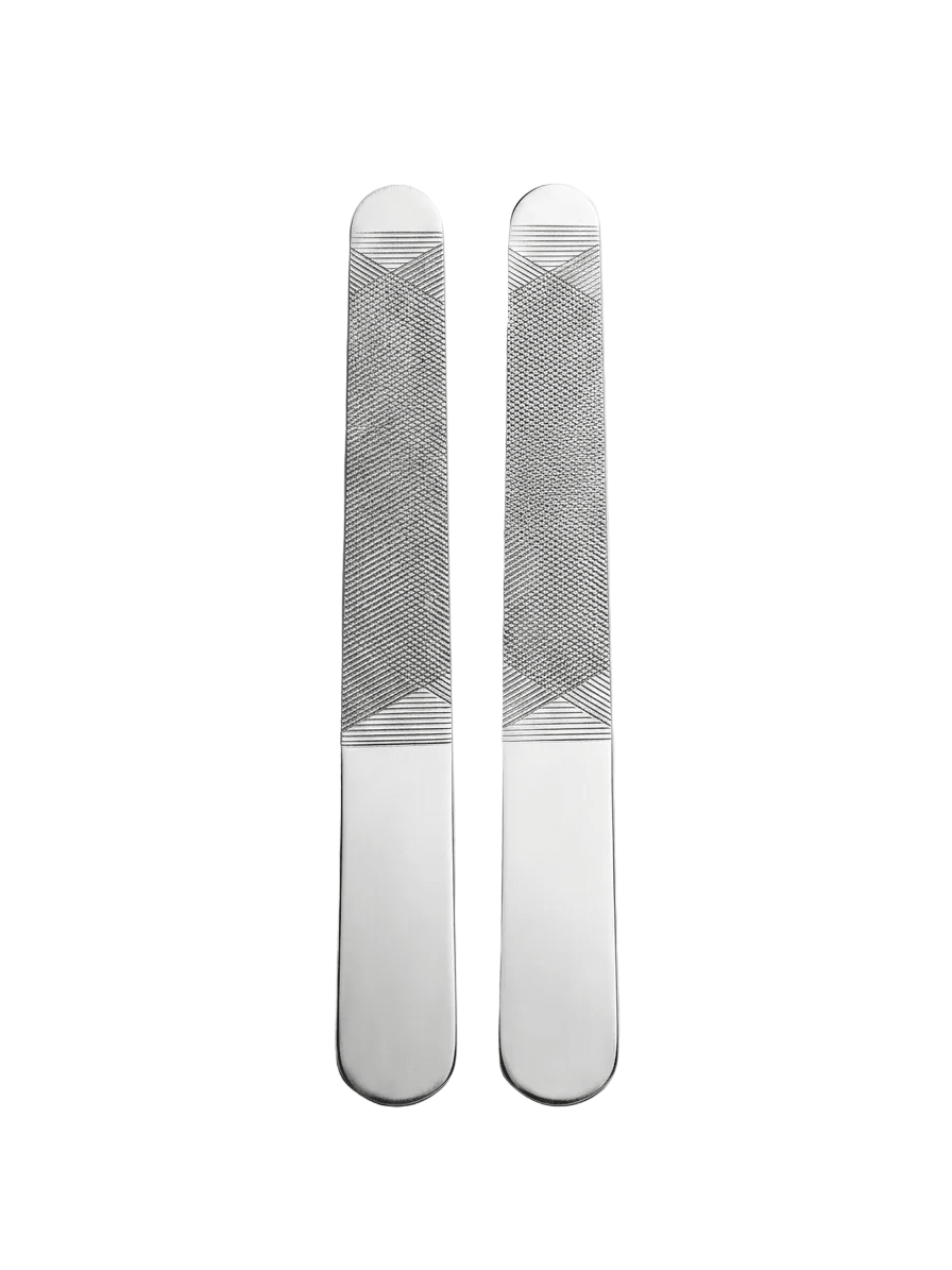 2-Pcs Stainless Steel Nail File Set – Durable Dual-Sided Manicure & Pedicure Shapers - The Nexa Shop