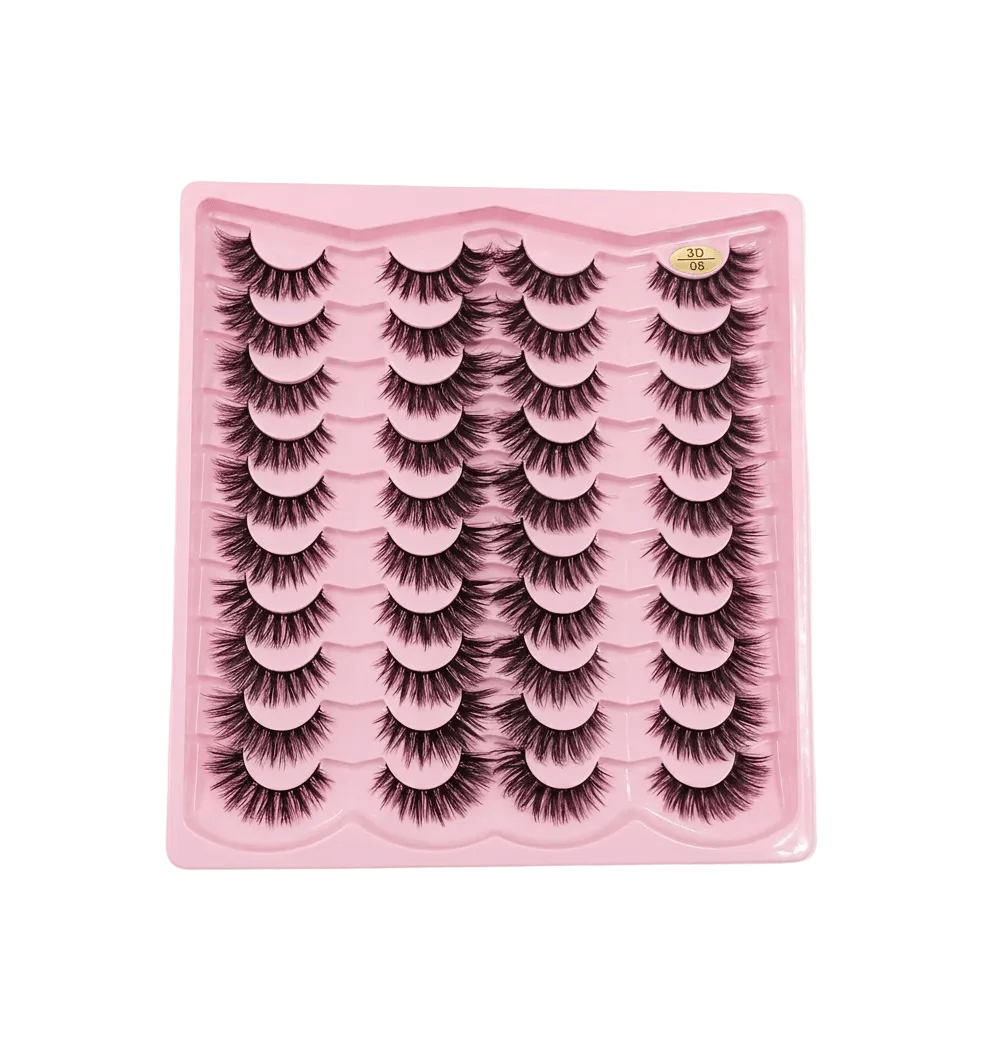 3D Professional Eyelashes Set – 20 Pairs of Voluminous, Reusable Faux Mink Lashes - The Nexa Shop