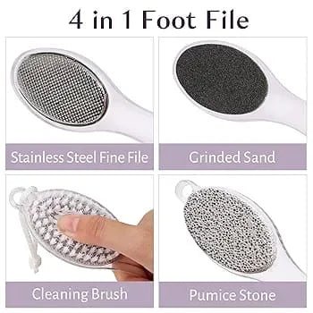 4-in-1 Professional Pedicure Paddle – Foot Scraper, Scrubber & Filer - The Nexa Shop