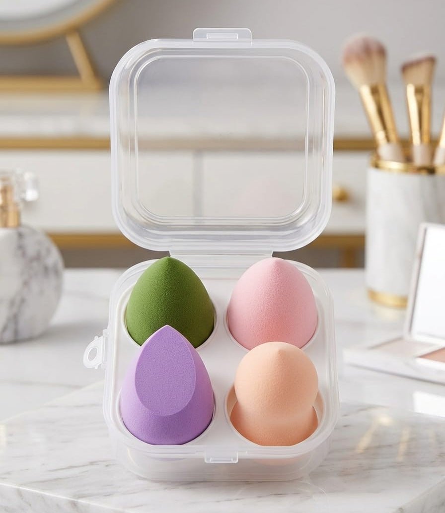 4pcs Makeup Sponge Set with Protective Storage Box - The Nexa Shop