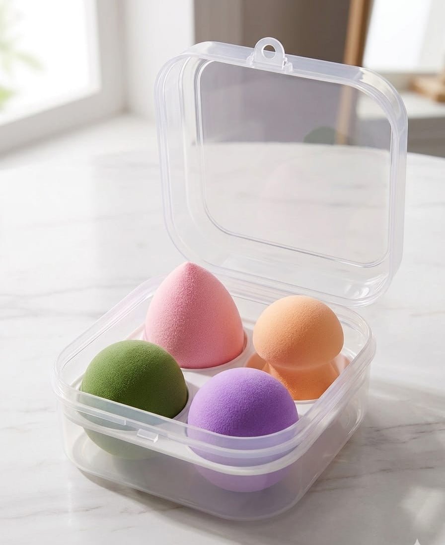 4pcs Makeup Sponge Set with Protective Storage Box - The Nexa Shop
