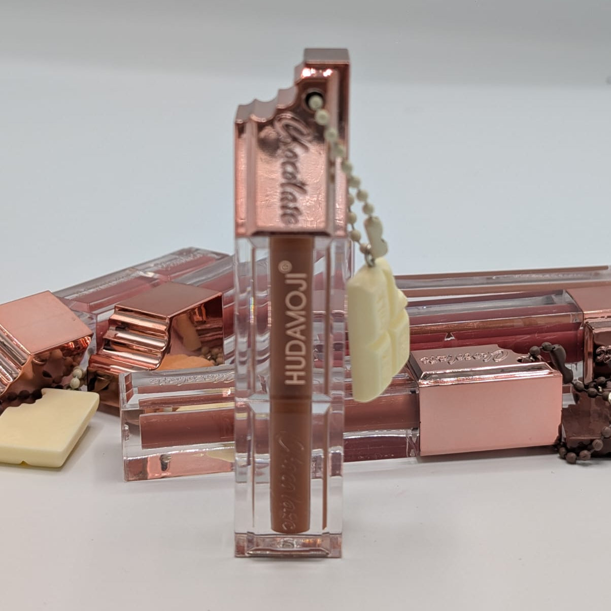HUDAMOJI Chocolate Velvet Liquid Lipstick with Keychain
