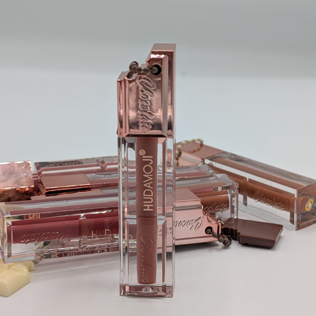 HUDAMOJI Chocolate Velvet Liquid Lipstick with Keychain