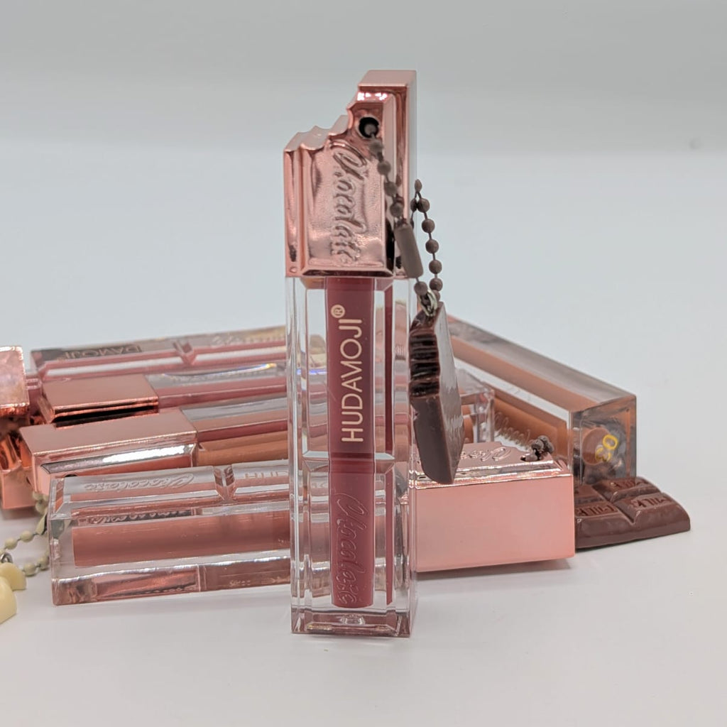 HUDAMOJI Chocolate Velvet Liquid Lipstick with Keychain