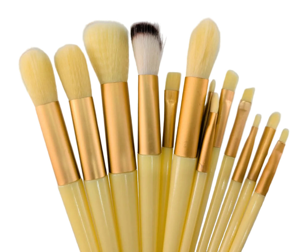 13-Pc Travel-Friendly Makeup Brush Set with Storage Pouch | Face & Eye Beauty Essentials