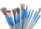 13-Pc Travel-Friendly Makeup Brush Set with Storage Pouch | Face & Eye Beauty Essentials