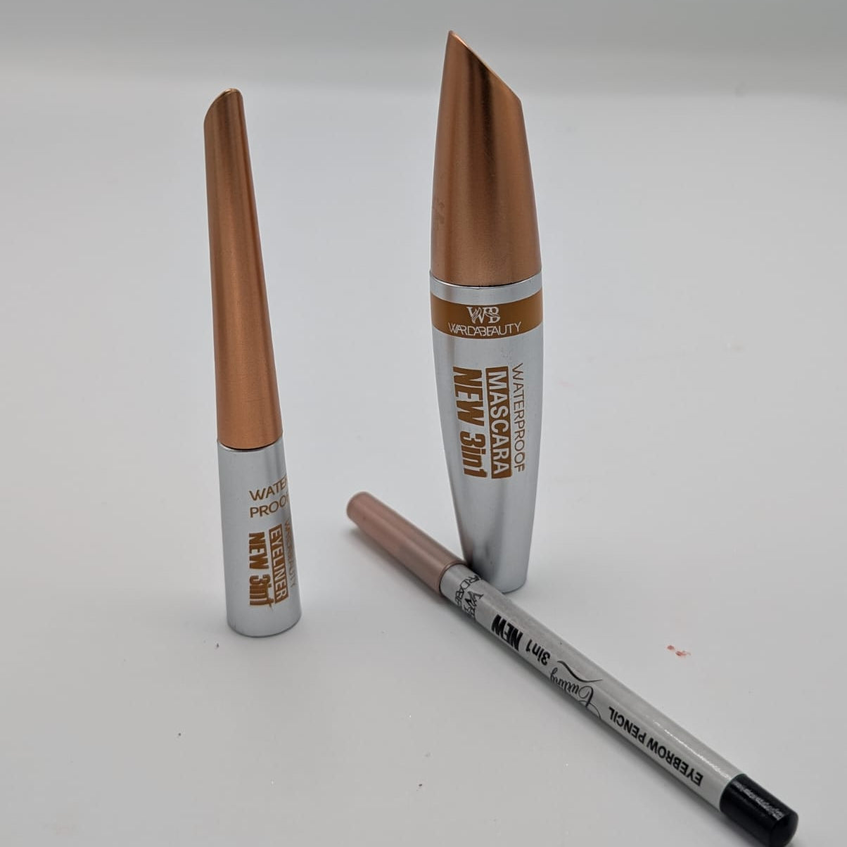 Warda Beauty 3-in-1 Beauty Eyes Set (Mascara + Eyeliner + Eyebrow Pencil)