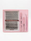 Kashee's 192-Pcs DIY Cluster Eyelash Extension Kit with Bond, Seal & Applicator Tool