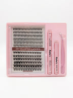 Kashee's 192-Pcs DIY Cluster Eyelash Extension Kit with Bond, Seal & Applicator Tool