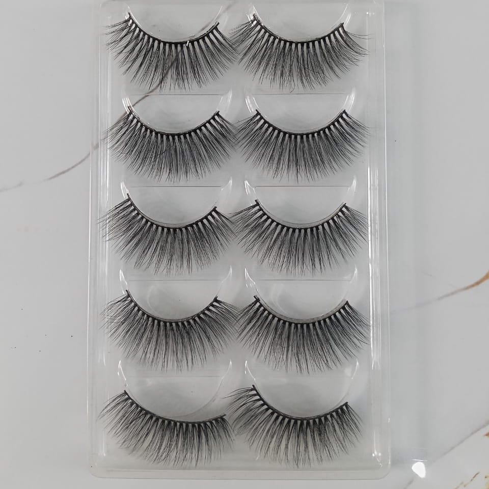 ANJEER 6D Fashion Eyelash Set – 5 Pairs of Premium Multi-Layered False Lashes - The Nexa Shop