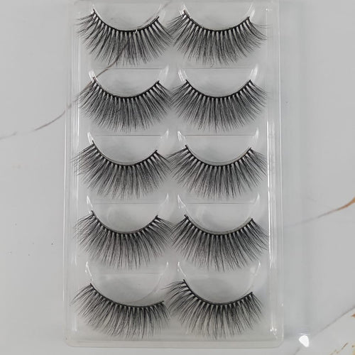 ANJEER 6D Fashion Eyelash Set – 5 Pairs of Premium Multi-Layered False Lashes - The Nexa Shop