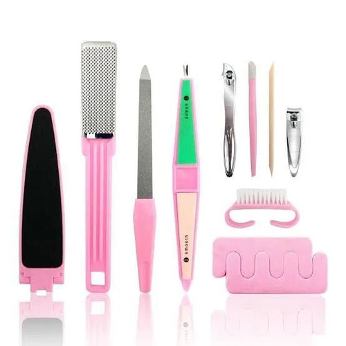 Areej Professional 10-Piece Beauty Tool Kit – Complete Manicure, Pedicure & Nail Care Set - The Nexa Shop