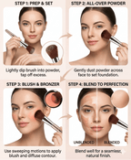 Ashley Shine Medium Blush Brush Professional Fluffy Blush & Powder Brush – High-Density Soft Bristles - The Nexa Shop