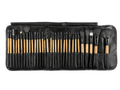 Babbi Brown 32-Piece Professional Makeup Brush Set with Leather Wrap Pouch - The Nexa Shop
