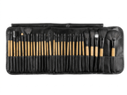 Babbi Brown 32-Piece Professional Makeup Brush Set with Leather Wrap Pouch - The Nexa Shop
