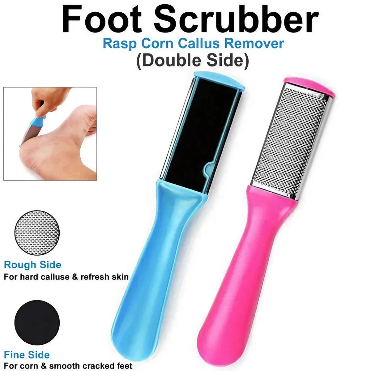 Double Side Foot Scrubber Rasp Corn Callus Remover Pedicure Tool - The Nexa Shop