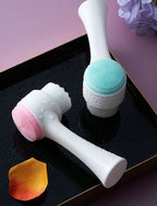 Dual Side Facial Cleansing Brush Manual Face Wash Silicone & Soft Bristle Brush - The Nexa Shop