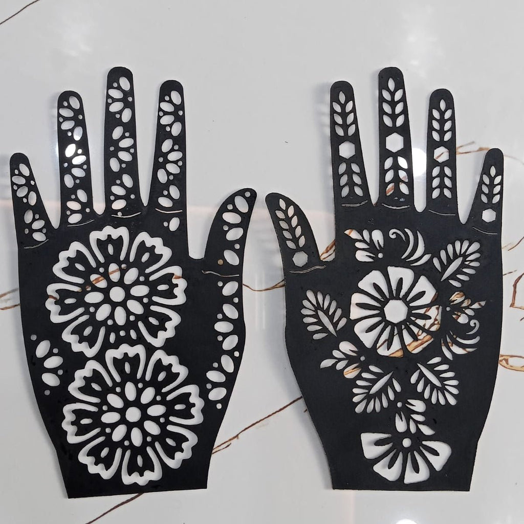 Full Hand-Small Hand & Feets Henna Sticker Template | Easy Mehndi Design - The Nexa Shop