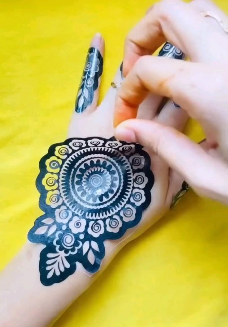 Full Hand-Small Hand & Feets Henna Sticker Template | Easy Mehndi Design - The Nexa Shop