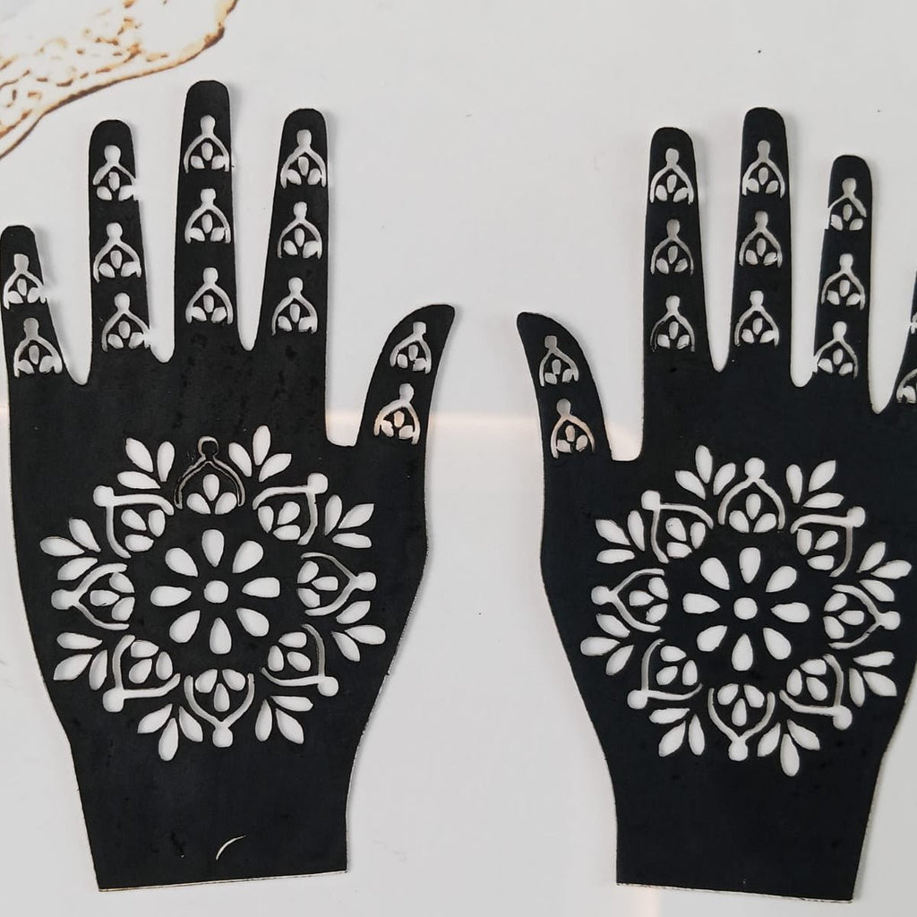 Full Hand-Small Hand & Feets Henna Sticker Template | Easy Mehndi Design - The Nexa Shop
