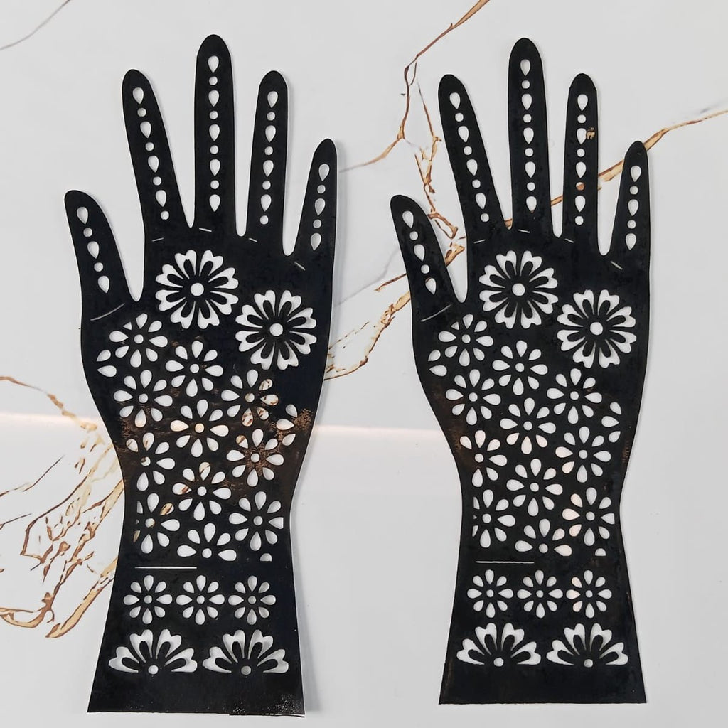 Full Hand-Small Hand & Feets Henna Sticker Template | Easy Mehndi Design - The Nexa Shop
