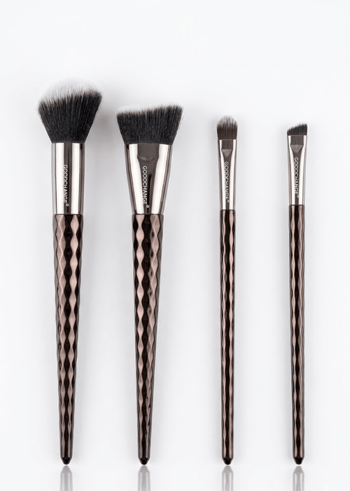 Goodchange Professional Makeup Brush Set – 4-Piece Diamond Handle Series for Face & Eyes - The Nexa Shop