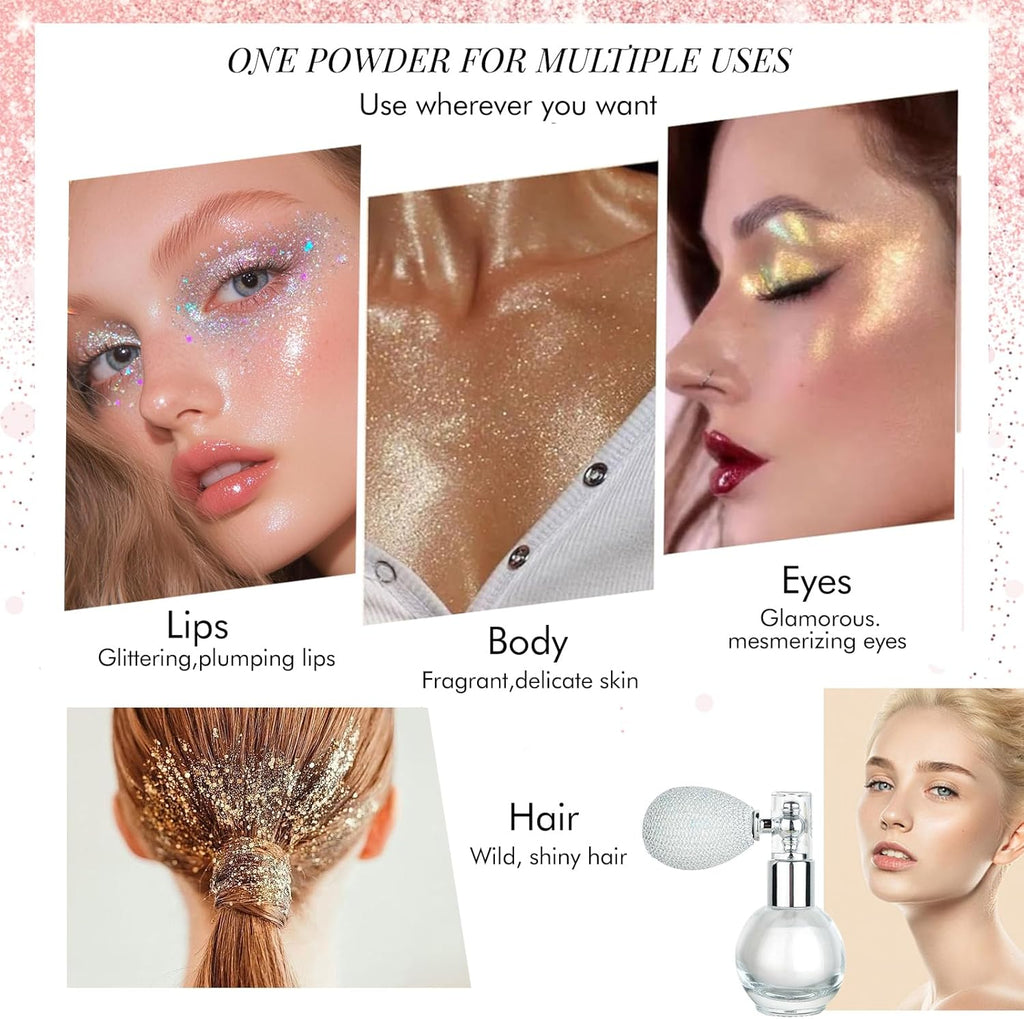 Diamond Highlighter Powder Spray – Waterproof High Gloss Body & Face Illuminator