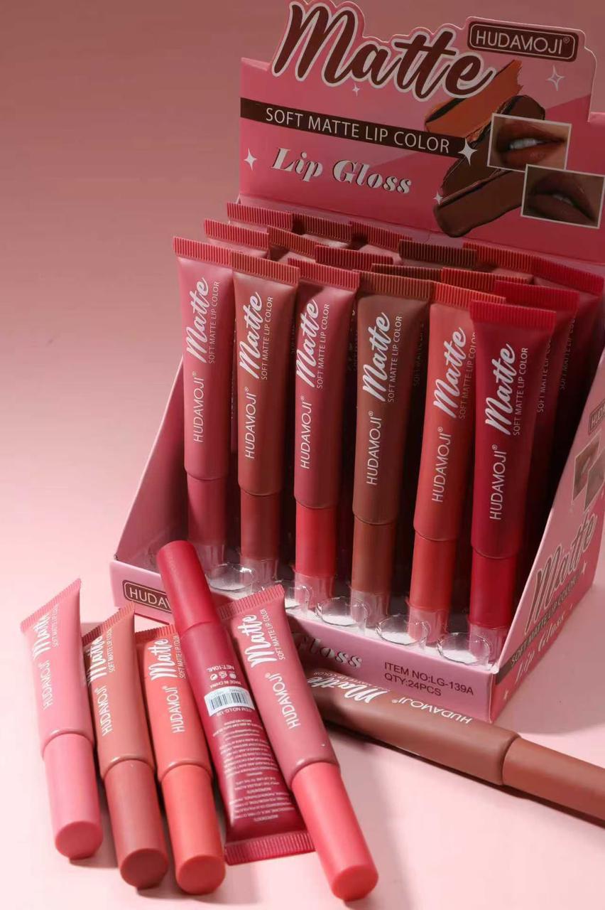 Huda Moji Soft Matte Lip Gloss – Velvet Smooth Long-Lasting Liquid Lipstick (1 pc) - The Nexa Shop