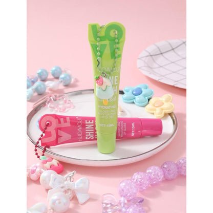 HUDAMOJI 2pcs“LOVE” Shine High Hydrating Lip Gloss (15ml) - The Nexa Shop