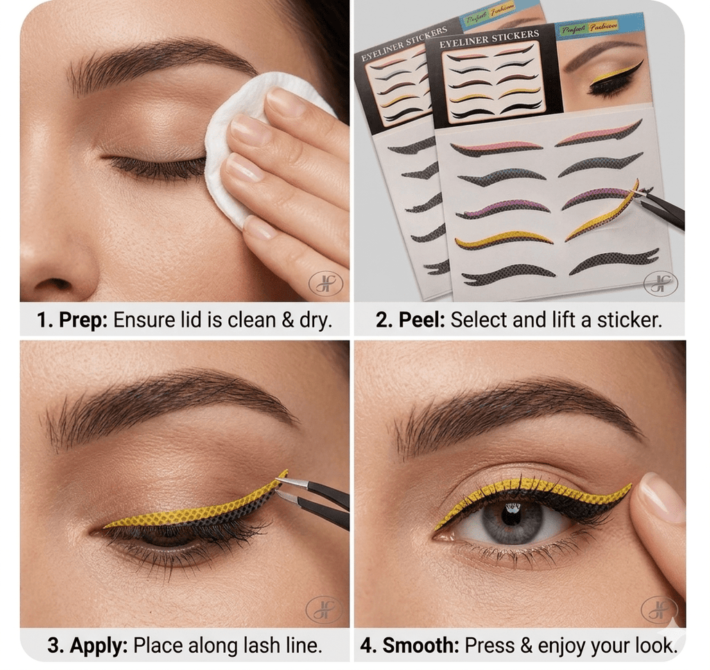 Instant Winged Eyeliner Stickers – Multi-Color Waterproof Adhesive Eye Makeup Set - The Nexa Shop