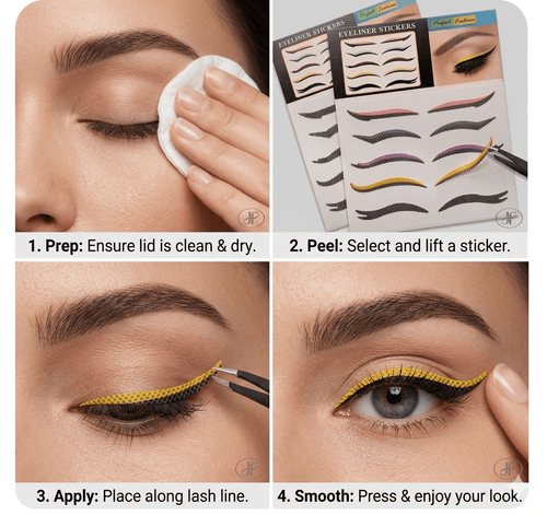Instant Winged Eyeliner Stickers – Multi-Color Waterproof Adhesive Eye Makeup Set - The Nexa Shop