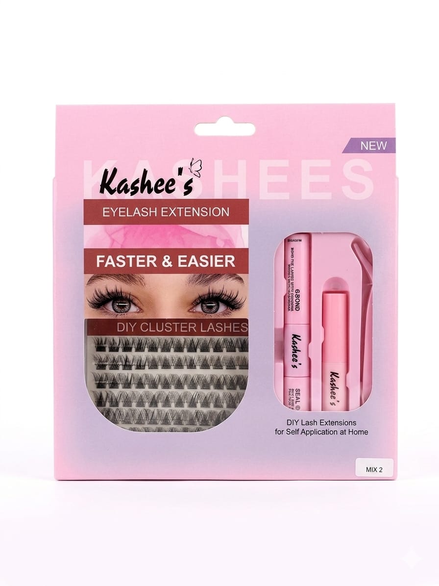 Kashee's 192-Pcs DIY Cluster Eyelash Extension Kit with Bond, Seal & Applicator Tool - The Nexa Shop