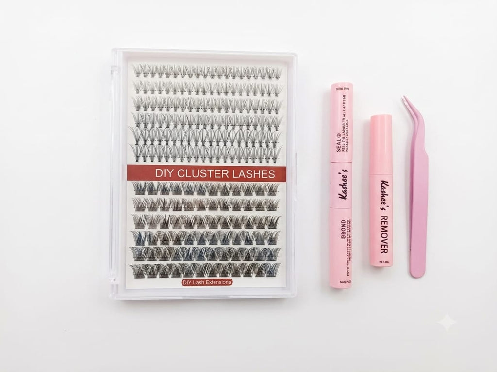 Kashee's 192-Pcs DIY Cluster Eyelash Extension Kit with Bond, Seal & Applicator Tool - The Nexa Shop