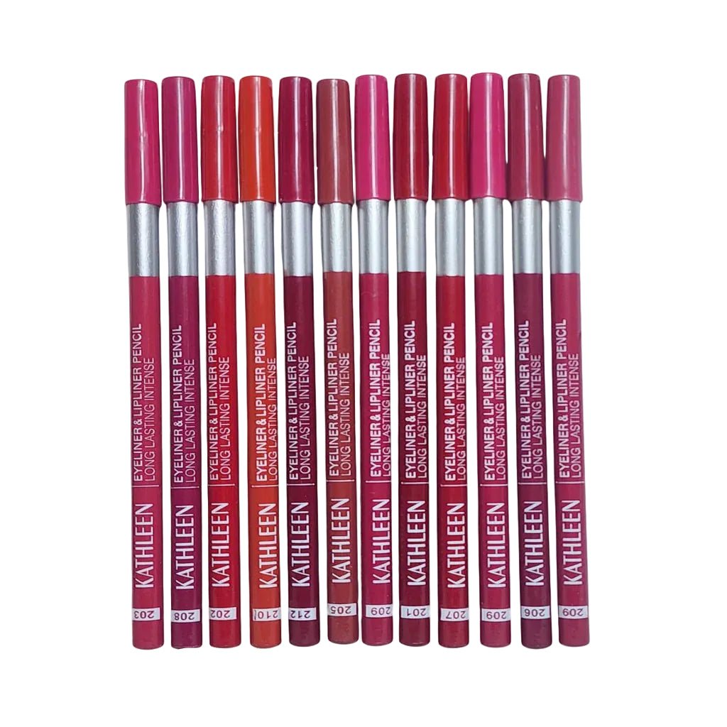 KATHLEEN Long Lasting Thick Lipliner Pencil Set (12 Pcs) - The Nexa Shop