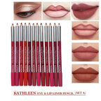 KATHLEEN Long Lasting Thick Lipliner Pencil Set (12 Pcs) - The Nexa Shop