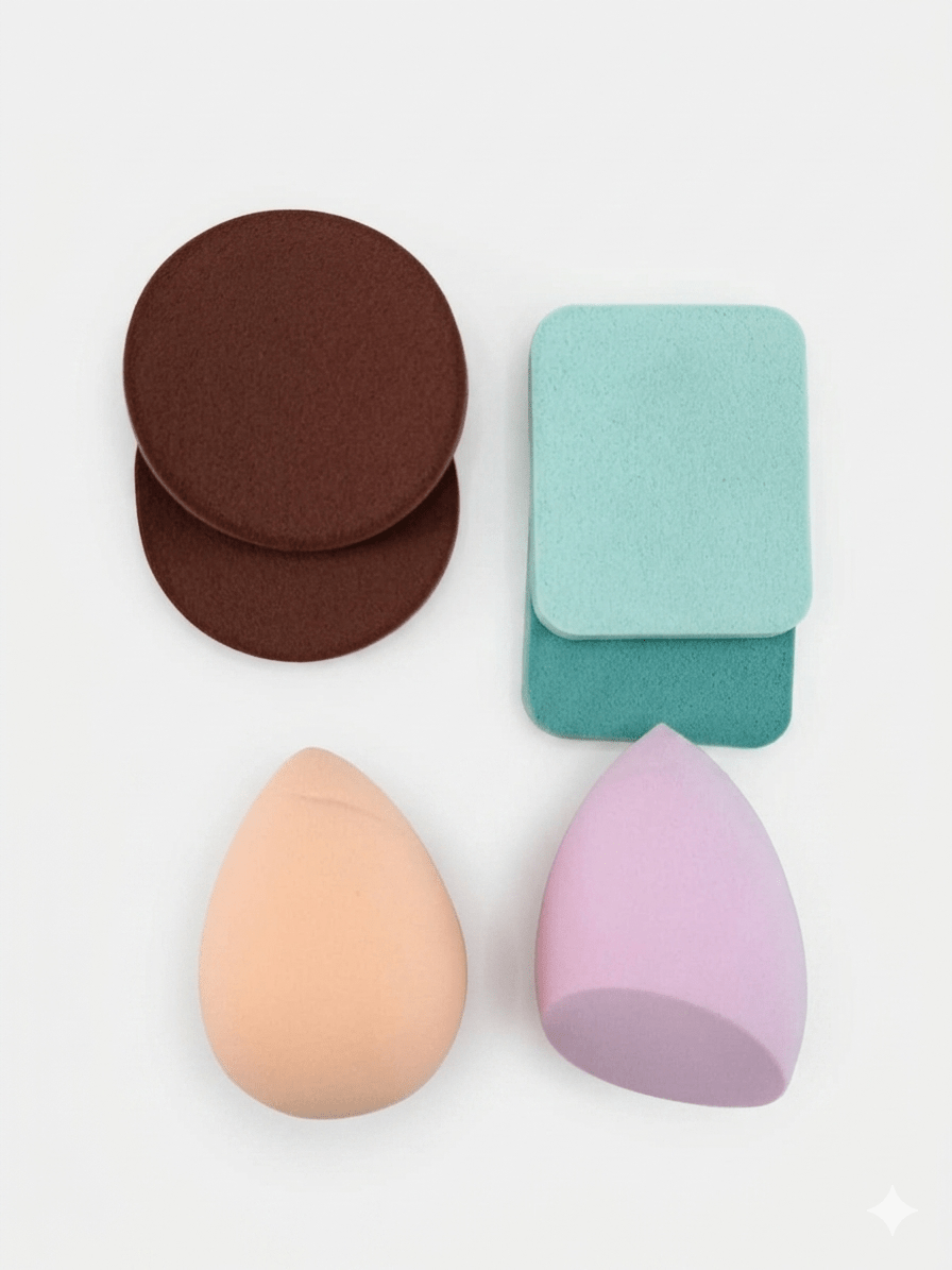 Makeup Powder Puff Set (6 pcs) | Soft Blending Face Puffs - The Nexa Shop
