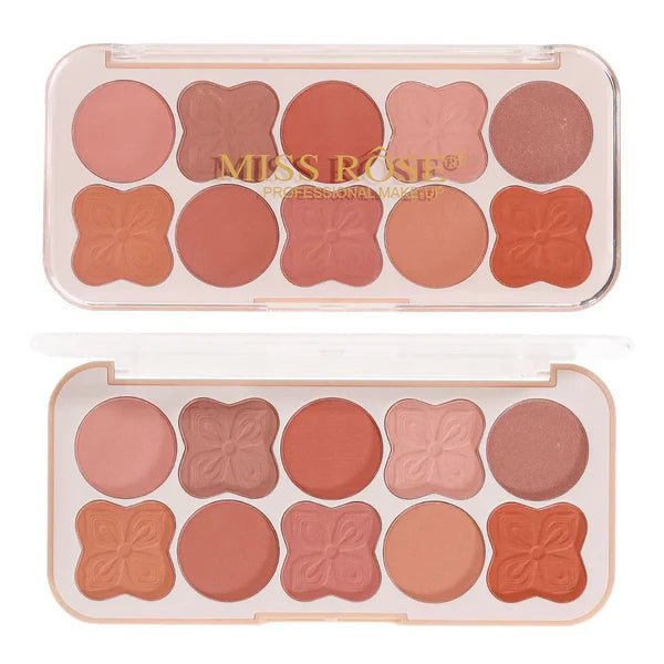 Miss Rose 10-Color Professional Blush Palette - Radiant Glow - The Nexa Shop