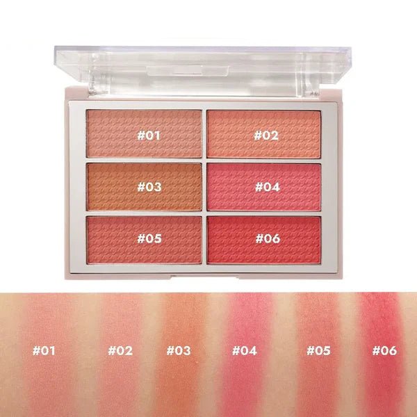 Miss Rose 6 Color Rubik’s Cube Matte Blusher Palette - The Nexa Shop