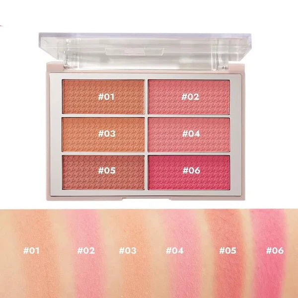 Miss Rose 6 Color Rubik’s Cube Matte Blusher Palette - The Nexa Shop