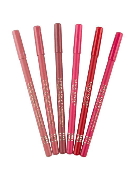 Miss Rose 6-Pcs Waterproof Lip Liner Set for Perfect Contour - The Nexa Shop