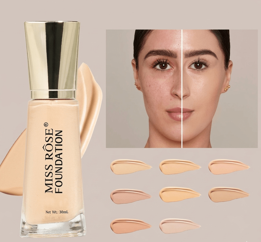 Miss Rose Liquid Foundation | Smooth Natural Finish Face Base - The Nexa Shop