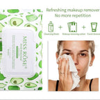 Miss Rose Makeup Remover Wipes – Deep Cleansing & Moisturizing (80 Sheets) - The Nexa Shop