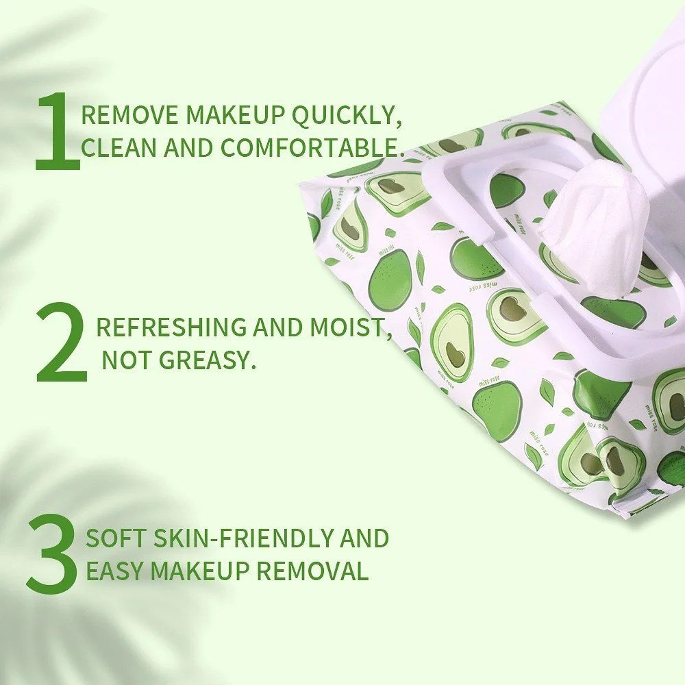 Miss Rose Makeup Remover Wipes – Deep Cleansing & Moisturizing (80 Sheets) - The Nexa Shop
