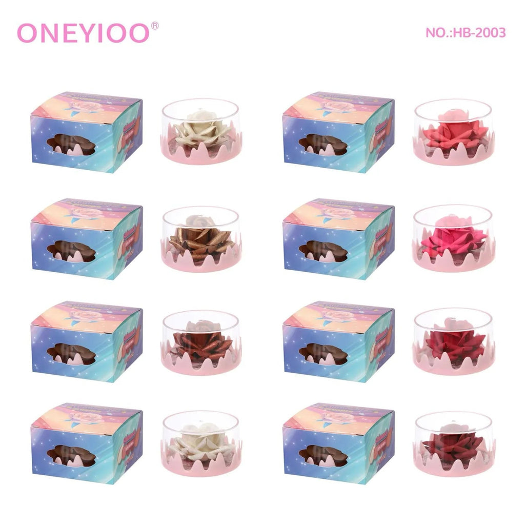 ONEYIOO 3D Rose Flower Blusher & Highlighter 2-in-1 Luminous Compact - The Nexa Shop