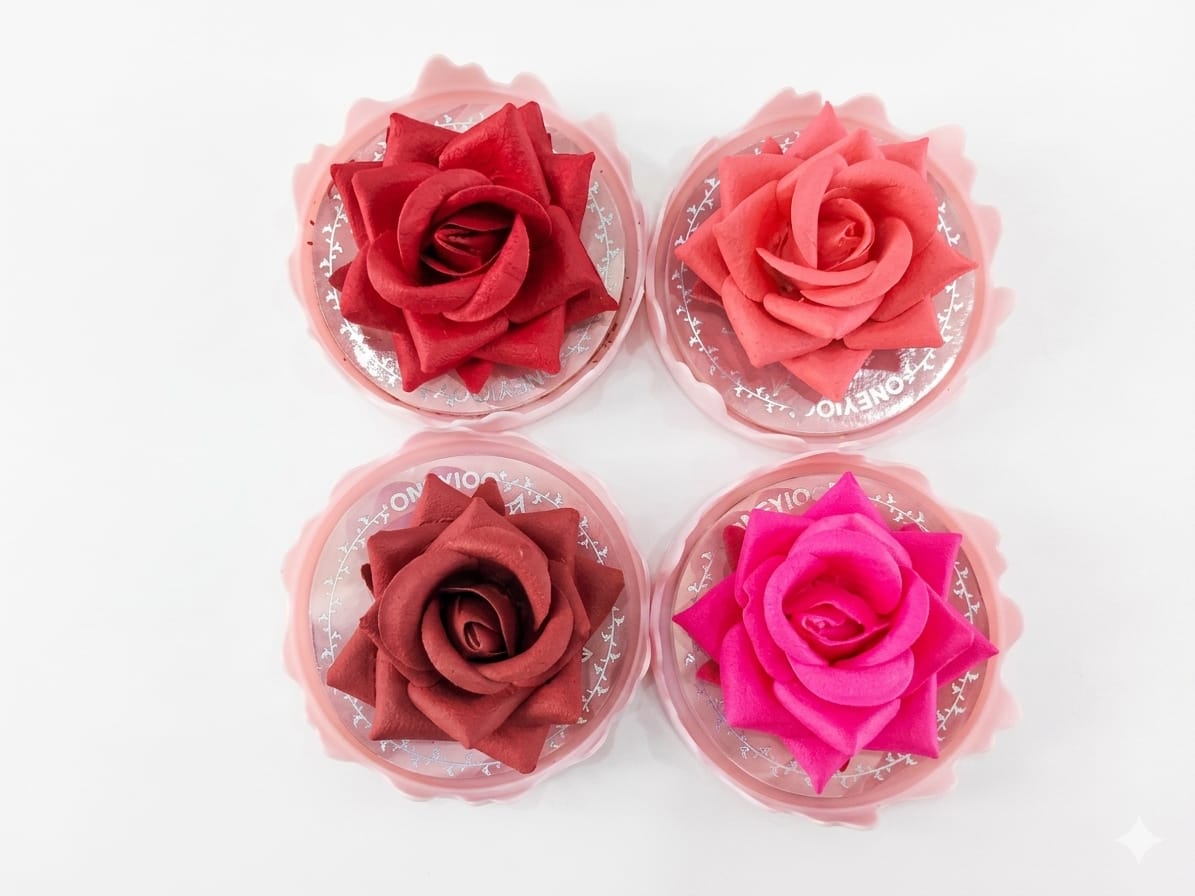 ONEYIOO 3D Rose Flower Blusher & Highlighter 2-in-1 Luminous Compact - The Nexa Shop