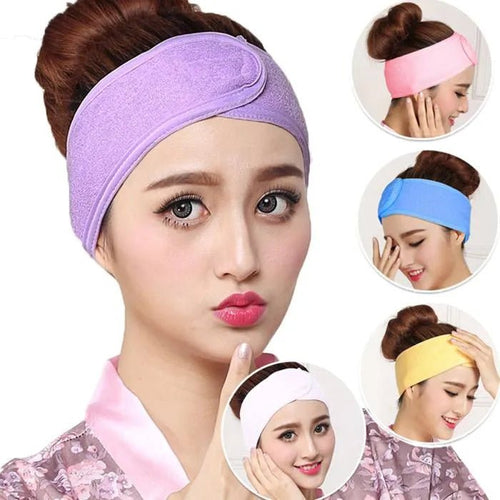 Pack of 4 Plush Facial Headbands – Soft Spa & Skincare Accessory - The Nexa Shop